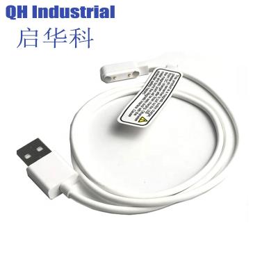 China Magnetic Pitch USB Connector 2pin 7.6mm Pogo Pin Electronic Charging Cable Connector For PCB Board for sale