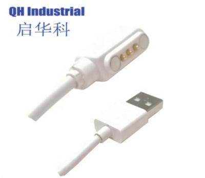 China Charging 3pin Pogo Magnetic Male Connector For PCB Male And Female Cable Power Charger for sale