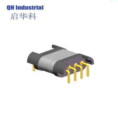 China Charging 4 Pin Pogo Pin Magnetic Connector for Male and Female PCB Filling for sale