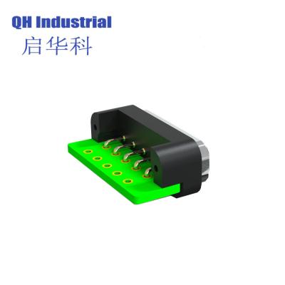 China 5 Pin Magnetic DC Magnetic Spring Power Connector With PCB for sale