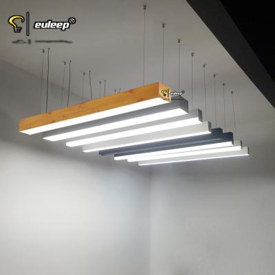 China Modern Commercial Lamp Shop Supermarket Desk Hanging Ceiling Led Light Linear Pendant Light Suspended Linear Light 1200 1500 2400mm for sale