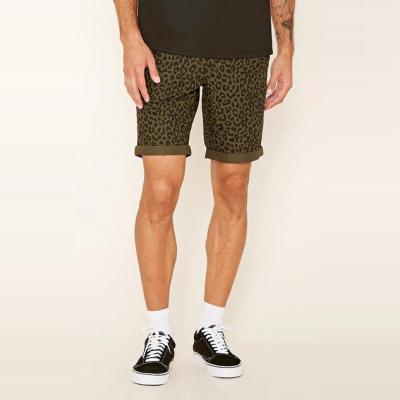 China Viable Viable Doger Logo Newest High Quality All Custom Made Over The Top Leopard Print Polyester Sublimation Men's Working Shorts for sale