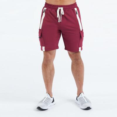 China Custom Made Luxury Men's Running Shorts French Gym Terry Cargo Multi Pocket Zip Chino Logo Printing Shorts Sport Sweat for sale