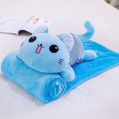 China Anti-pilling Plush Promotion Stock Kids Polyester Baby Stuffed Sheep Animal Toy With Hug Blanket for sale