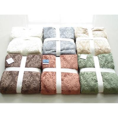 China China High Quality Custom 3d Embossed Printing Coral Velvet Fleece Baby Sherpa Blanket Anti-pilling for sale