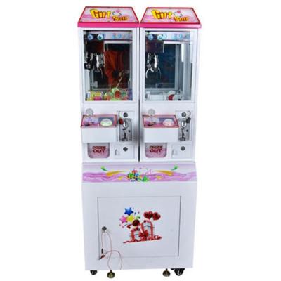 China Mini Doll Claw Crane Machine Coin Operated Prize Game Machine Sunflower Amusement 2 Players Mini Gift Catcher Machine for sale