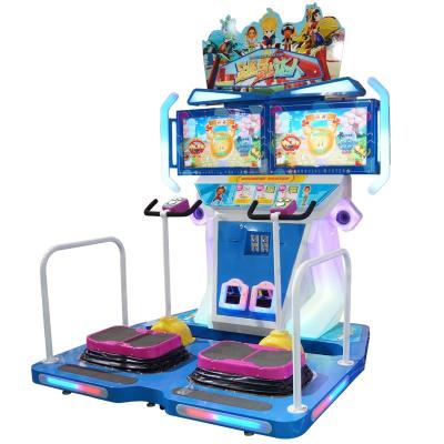 China Popular Coin Operated Jumping Sports Arcade Game Machine Happy Jump Simulator Video Somatosensory Game Machines For 2P for sale