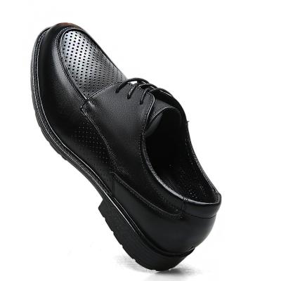 China Factory direct sales men's suit brand men's fresh leather shoes unique breathable pure rubber cowhide mesh leather shoes for sale