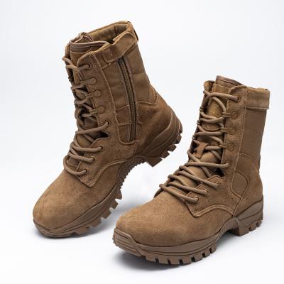 China Hot Selling Fashion Trend Men's Zipper Boots Waterproof Light Weight Desert Side Combat 8 ​​Inch Tactical Safety Shoes for sale