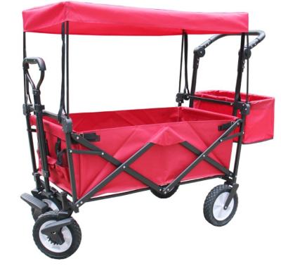 China Sunte Outdoor Leisure Customized Beach Folding Roof Camping Portable Shopping Cart for sale