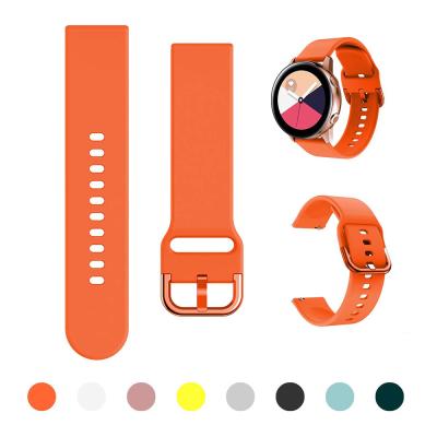 China Adjustable Sport Smart Watch 20mm Silicone Strap Band For Samsung Galaxy Active Watch Active2 Watch3 Speed ​​S2 Speed ​​Sport Watch Band Strap for sale