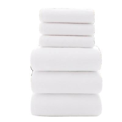 China Exceptional White Cotton Absorbency Towel Hotel Luxury 100% Bath Towel Set Hilton Hotel Bath Towels for sale