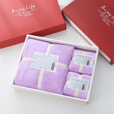 China Christmas Gift Luxury QUICK DRY Cheap Towel Set Highly Absorbent Shower Gifts Corporate Towel for sale