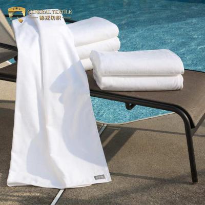 China Absorbency Swimming Techniques Luxury Hotel Exceptional Wear Woven 100% Cotton Pool Towels for sale