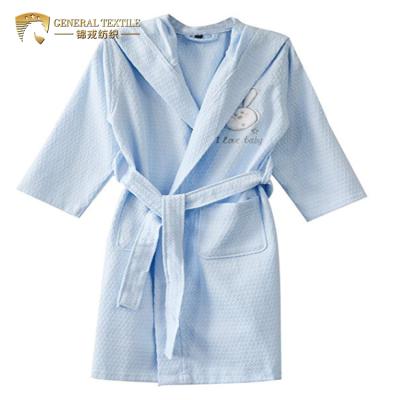 China 100% Cotton Robes Soft Hooded Long Bathrobe For Kids Children for sale