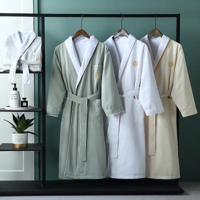 China Soft Luxury Royal Couples Silk Bathrobe Set With Slipper Hotel Bathrobe for sale