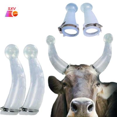 China Farms scare farm equipment cattle anti-collision tool anti fight thicken silicone calf horn cover device for sale