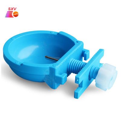 China Durable Farm Animals Equipment Rabbit Nipple Automatic Water Cup Blue Rabbit Drinker Bowl for sale