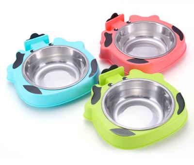 China Single Type Viable Non-slip Cat Dog Bowl Pet Feeder Pet Food Stainless Steel Bowl Supplies for sale