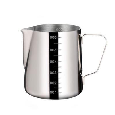 China Viable Acute Touch Point Garland Cup Milk Coffee Latte Stainless Steel Customization 350ml 600ml 900ml Foaming Garland Kettle Cup for sale