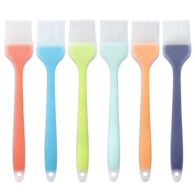 China Easily Cleaned Customization Kitchen Supplies Multiple Colors BBQ Tools 25.7*4.5CM BBQ Grill Brush Silicone BBQ Oil Brush for sale