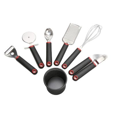 China Sustainable Modern Cookware 7 Piece Sets Bakeware With Storage Bucket Stainless Steel Kitchenware for sale