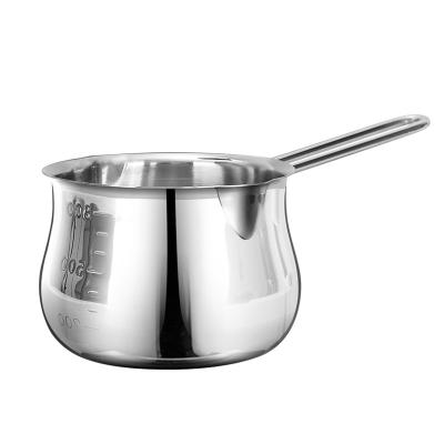 China Sustainable Customization 304 Stainless Steel Measuring Milk Pan Measuring Cup 800ML With 800ML Scale Kitchen Tools for sale