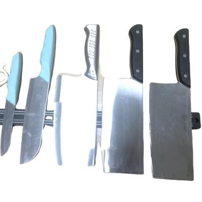 China Viable Customization Multifunction Magnet Knife Block Hang Wall Metal Frame Tool Knife Holder Scissors Storage Knife Holder 35*3.7cm for sale