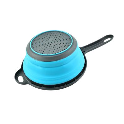 China Kitchen Eco-Friendly Fold Drain Basket Sink Strainer Basket Eco-Friendly Vegetable Drain Basket With Handle for sale