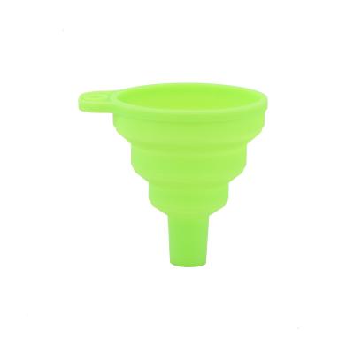 China Viable Small Size Kitchen Silicone Funnel 7*6.5cm Essential Food Grade Silicone Funnel BPA Silicone Oil Customization Collapsible Funnel for sale