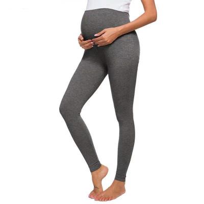 China Breathable Maternity Sports Belly Legging Clothes Comfortable Cotton And Spandex Maternity Pants For Pregnant for sale