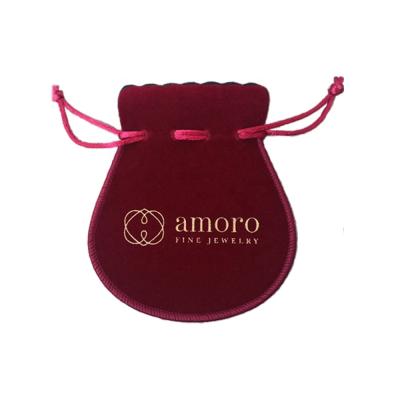 China Recyclable Drawstring Velvet Bags Custom Made Suede Jewelry Gift Packaging Pouches LOGO Printing for sale