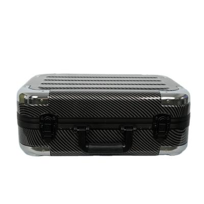 China Practical Factory Direct ODM Alloy Black Aluminum Case Large Capacity Storage Makeup Box for sale