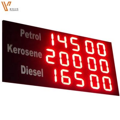 China High Light Gasoline Gas Price Display Digit LED 7 Segment Display Of Red, Yellow, Blue, Green, White for sale