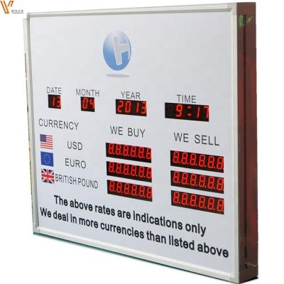 China Indoor Sign Custom 7 Red Segment Led Display For Currency Exchange Rate Display Board for sale