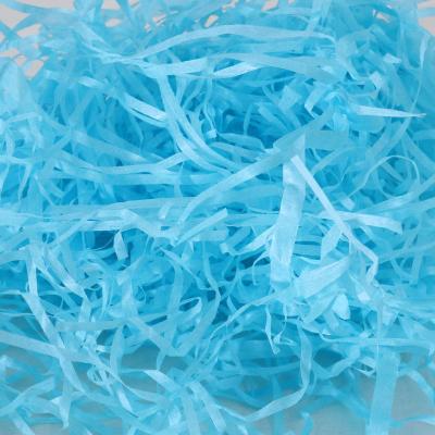 China Recyclable Colorful Shredded Paper Bag Shred Wrapping Gift Unicorn Party Decoration Crinkle Cut Raffia Wedding Party Gift Box Filler Paper for sale