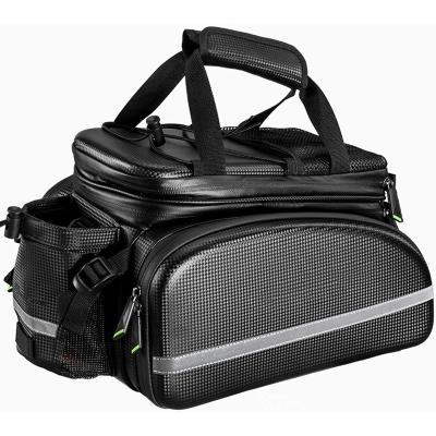 China Custom Waterproof Durable Cargo Bag Rear Trunk Bike Pack Rack Bicycle Seat Back Bag Stocked Trunk Handbag for sale