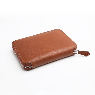 China Fashion Business Large Capacity Passport Holder RFID Blocking Zipper Wallet for sale