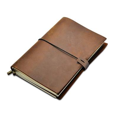 China Handmade Vintage Hardcover Journal Leather Diary Men or Women Gift for sale