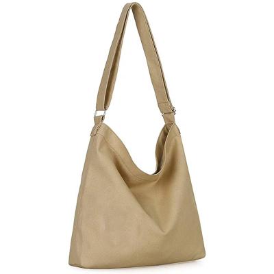 China Large Size Cross Handled Canvas Shoulder Bag Hobo - Handbag Tote Casual Body Shopping Bag for sale