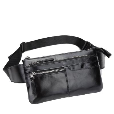 China Handmade Genuine Leather Waist Fanny Pack Hip Purse Travel Fashion Waist Pack Cowhide Increasing Bum Bag Belt Bag for sale