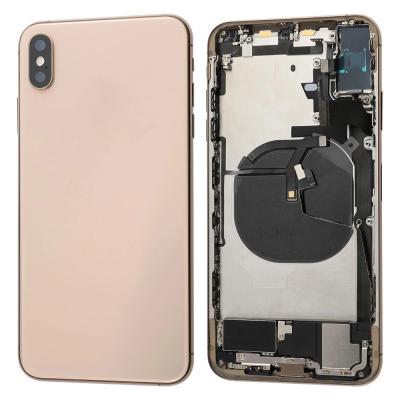 China Wholesale Metal Cell Phone Back Cover Housing With Cable For Iphone X XS XR Max Back Glass for sale