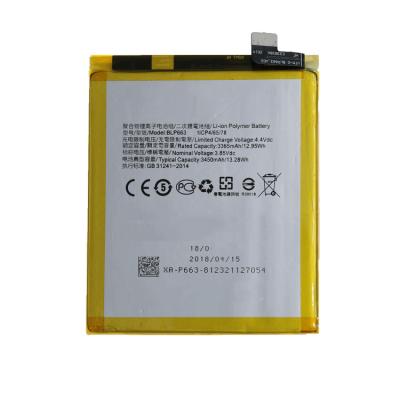 China Original 0 Cycle 3365mah Mobile Phone 3.85v Li-ion Lithium Batteries For OPPO R15 BLP663 for sale