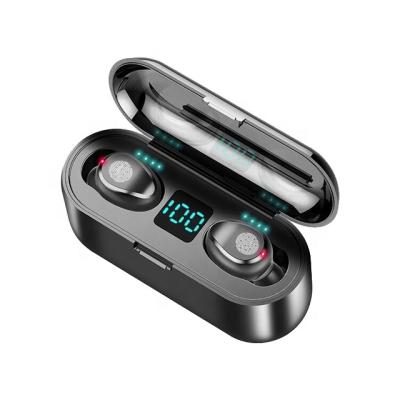 China 2 In 1 Power Display With Power Bank TWS Wireless Earphones Sports Waterproof Earbuds BT 5.0 Earphone With Touch Control Powerbank F9 Wireless Earphone for sale