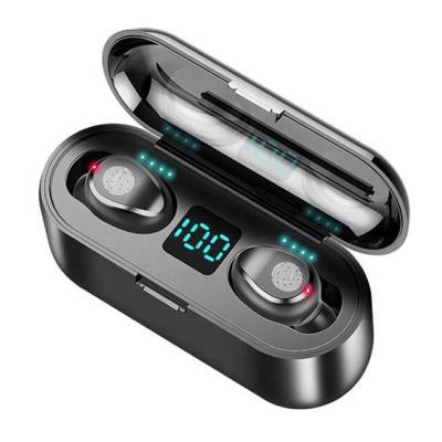 China 2021 Waterproof Outdoor HD Earphone Amazone F9 Wireless Stereo Sports Earphone Earbud With MIC and Charging Box for sale