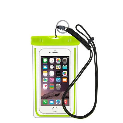 China Universal Anti-fall Mobile Phone Case Dry Bag Neck Strap Hair Waterproof Lightweight Decorative Mobile Phone Bag for sale