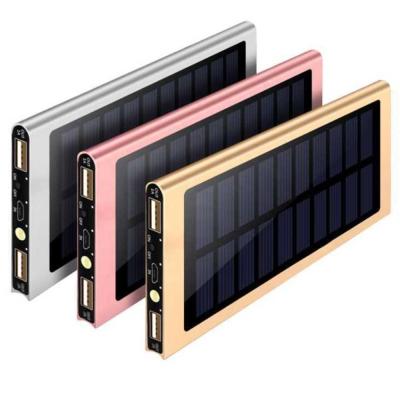 China High Quality Fast Charging Support Charger 20000mAh Solar Panel Large Capacity Solar Power Bank For Outdoor Travel Camping for sale