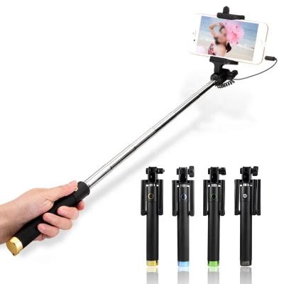 China For Universal Promotion Phone Selfie Stick Wired Cheap Portable Selfie Stick Camera Phone Selfie Stick for sale