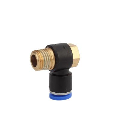 China Connect Pipes PH External Hex Threaded Elbow Brass And Plastic Hose And Pneumatic Connector Fitting for sale