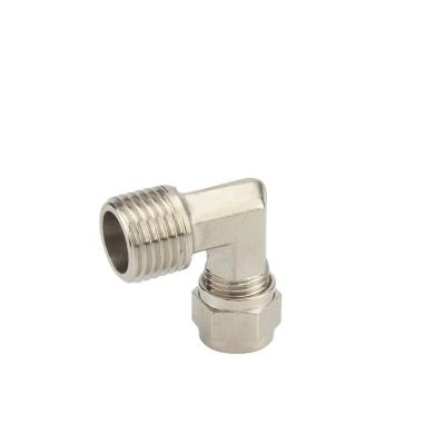 China Brass Quick Twist Threaded Pneumatic Elbow Nickel Fitting Equal for sale